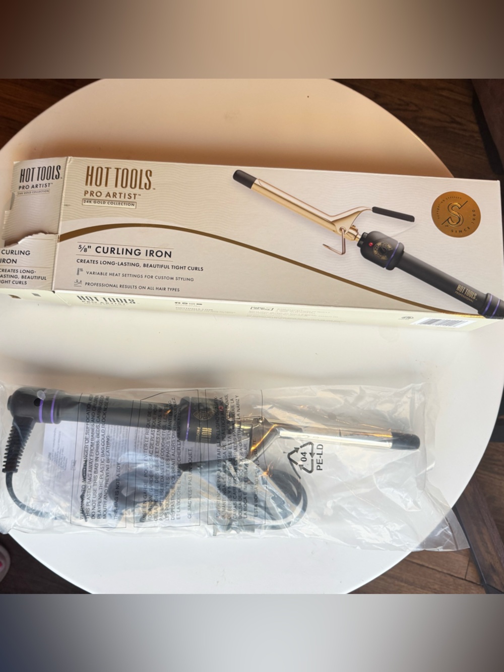 NEW Hot Tools Pro Artist 3/8" Gold Curling Iron